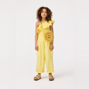 Molo Girls Yellow Cargo Pants Size 7/8 NWT Organic Cotton